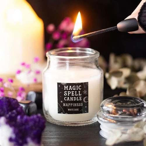 White sage spell candle - spell, jar