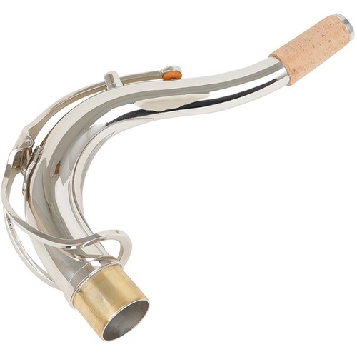 Silver brass saxophone neck - silver,