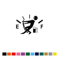 Funny Car Stickers Pull Fuel Tank Pointer Vinyl Sticker High Gas Decal Fuel Gage