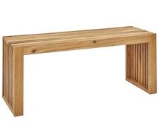 Garden Bench BELLANO 105 Cm Acacia Wood Brown Garden Bench RRP £139