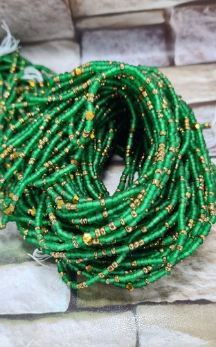 Green mix waist beads tie - mix,