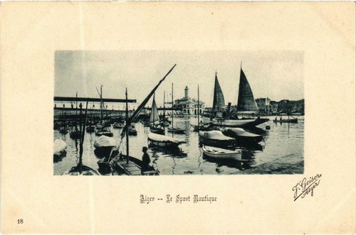 Old postcard algeria geiser - ak,