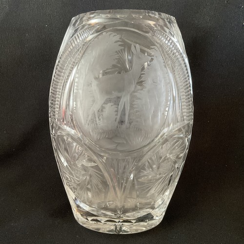 Vintage clear crystal cut - clear,