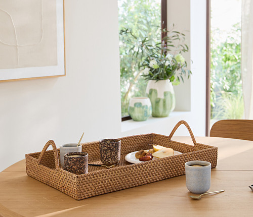 Redoute rattan tray - rattan,