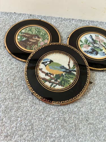 Vintage black glass framed - black,