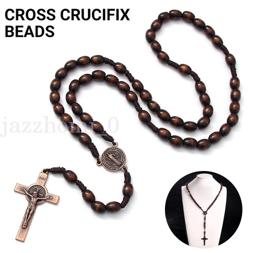 Wooden rosary cross handmade - cross,