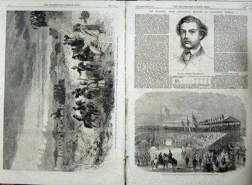 Antique old print 1861 comet - old,