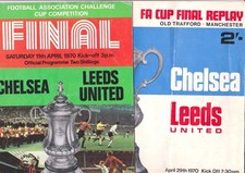 1970 FA Cup Final Leeds United v Chelsea & Replay Programmes