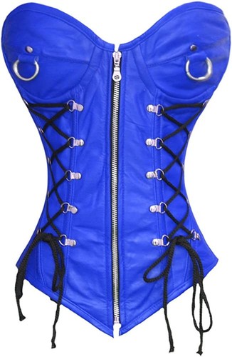 Over bust steel boned - steel, royal
