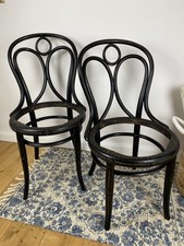 Pair Of Original Authentic Ebonised Bentwood Thonet Angel Chairs