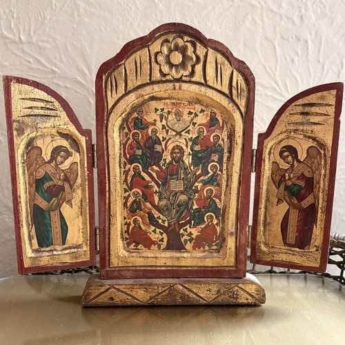 Handcrafted byzantine triptych - handcrafted,