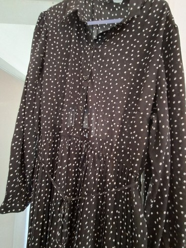 Black polka dot - dot, dress