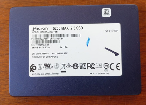 Micron 5200 max - 960gb, 2.5"