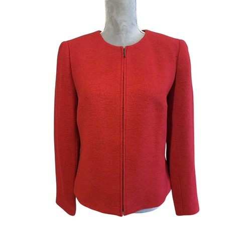 Talbots size red boiled wool - talbots,