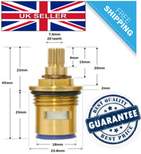 2 X Replacement Tap Valve Ceramic Disc Cartridge Quarter Turn 45mm x 9mm KN01