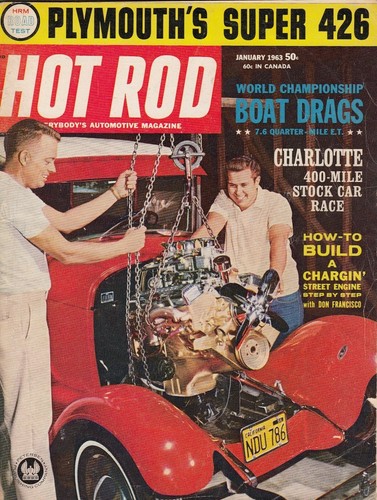 Hot rod magazine january - magazine, 1963
