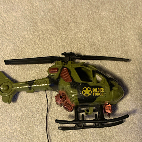Military helicopter toy green - military,