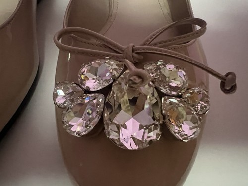 Miu patent leather crystal - miu,