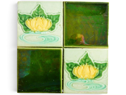 Antique tile washstand - antique,