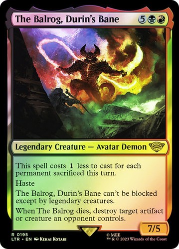 Foil the balrog durin - balrog,, bane