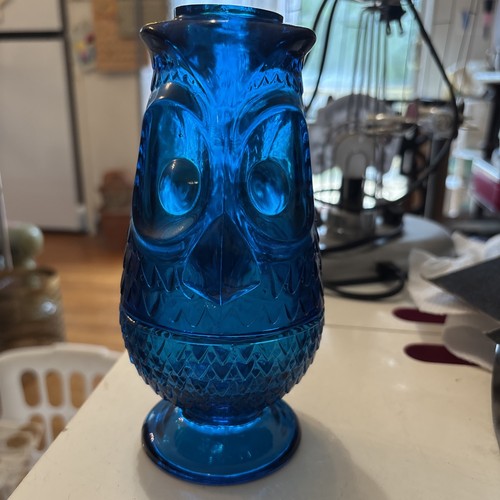 Viking glass owl bluenique - viking,
