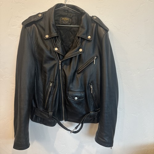 Vtg motorcycle jacket sin fang - sin,