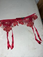 La Senza Red Lacy Suspenders