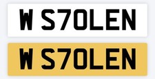 Stolen private number plate - number,