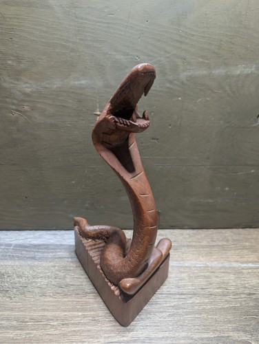 Wooden king cobra snake hand - wooden,