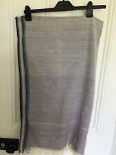 Sarong beach wrap towel blues. Cotton. Fringed. 150x95cm