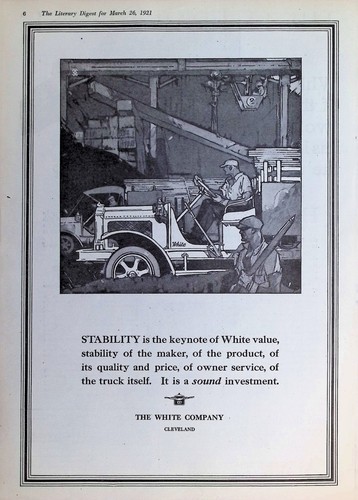 Original 1921 white - white, trucks