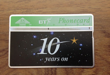 Vintage Used 100 Unit BT British Telecom Phone Card 10 Years on Anniversary 1994