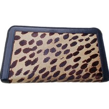 FURLA Designer Wallet Leopard Print Womens Zip Around Purse Card Holder  £180