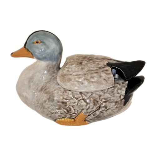 Vintage ceramic duck - vintage, lidded