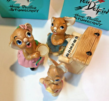 VTG PenDelfin Hand Painted Stonecraft Figures ROSA + PHUMF + THUMPER  2 Boxes