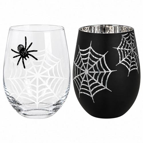 Spider web stemless - spider,