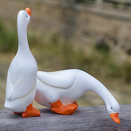 2pcs realistic goose ornamnet - 2pcs,