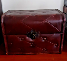 Vintage Maroon Faux Leather