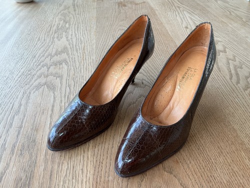 Vintage snakeskin leather