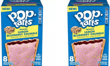 Lot 2x 8Ct Pop-Tarts Frosted Lemon Blueberry Crumble Toaster Pastries USA Import