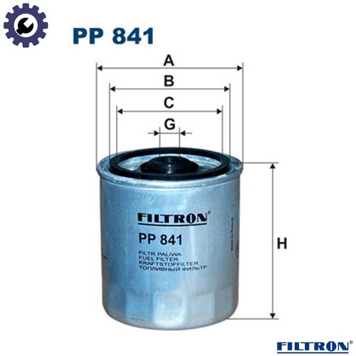 Fuel filter 841 for - pp,