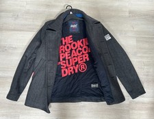 Superdry Black Peacoat Size XL Colour grey Mens