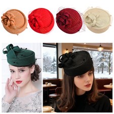 Royal Pillbox Hat Mesh Veil