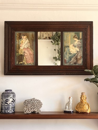 Edwardian wooden three panel - edwardian,