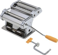 Axentia Pasta Machine Fresh Pasta Lasagne Spaghetti Tagliatelle Maker, 9 Adjusta