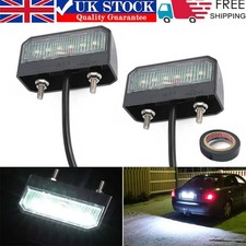 2x Waterproof Universal 6-LED License Number Plate Light Car Lorry Trailer Truck