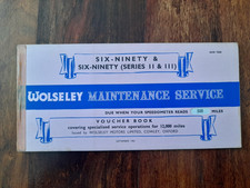 BMC WOLSELEY SIX-NINETY & 6-90 SERIES II & III UNUSED MAINTENANCE SERVICE BOOK.