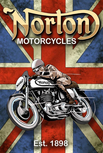 Metal sign reproduction - -, of
