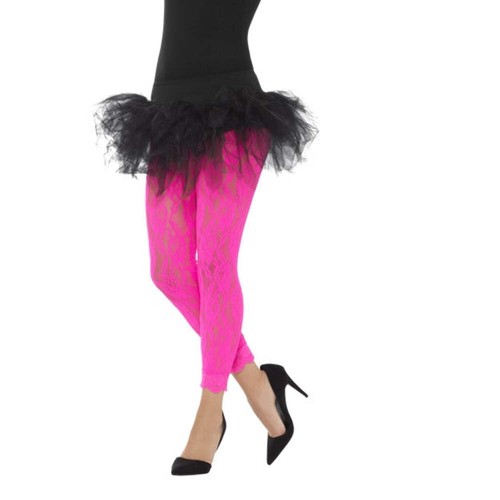 Ladies 1980s lace leggings - ladies,