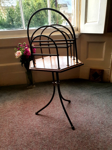 Antique rotating magazine rack - rotating,